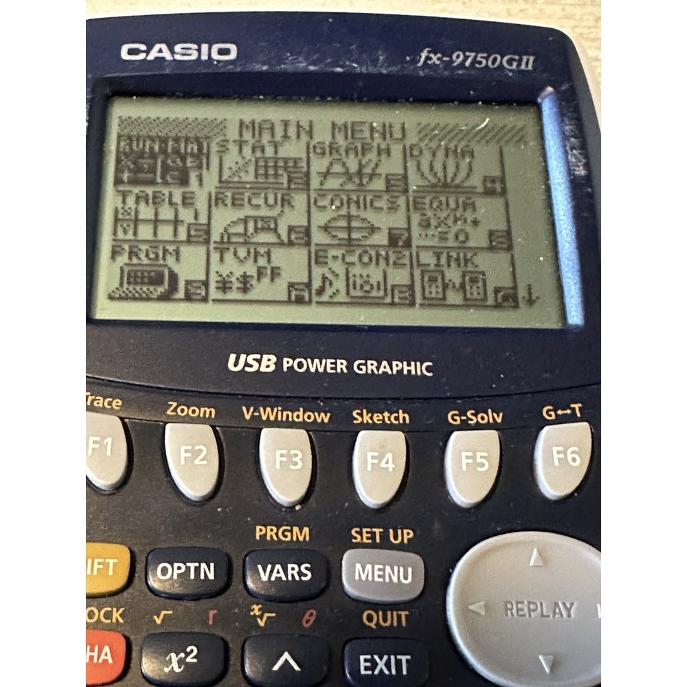 Graphing CASIO CALCULATOR FX-9750GII with cover Tested and working perfectly